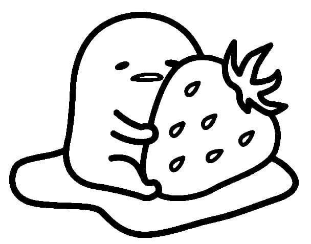 Gudetama og jordbær fargelegging