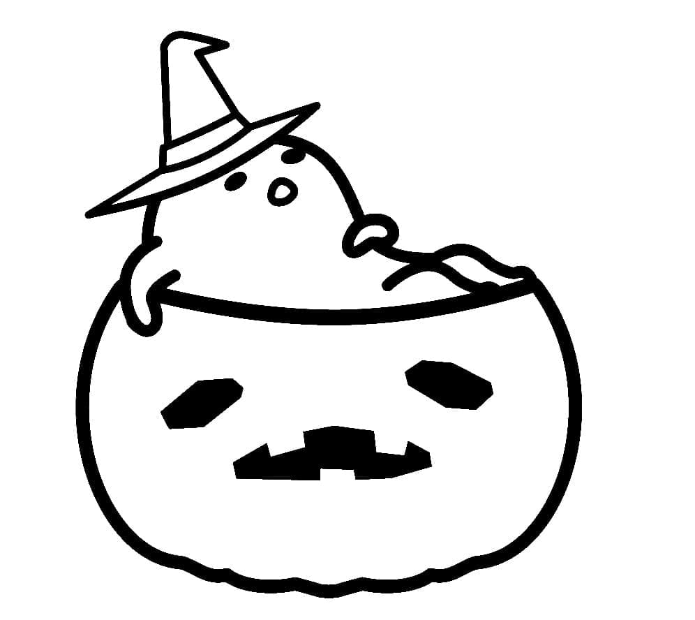 Gudetama på Halloween fargelegging
