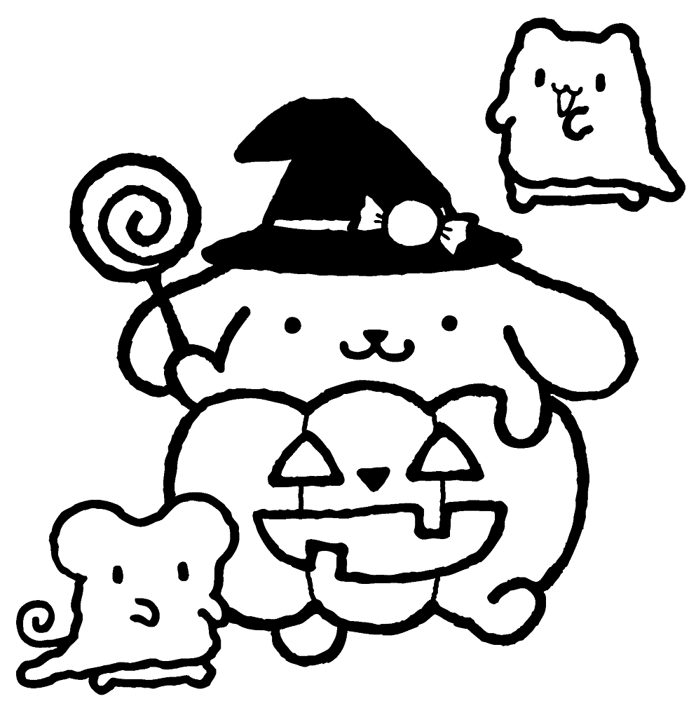 Halloween-pompompurin fargelegging