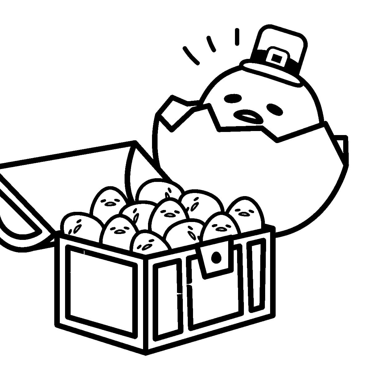 Heldige Gudetama fargelegging