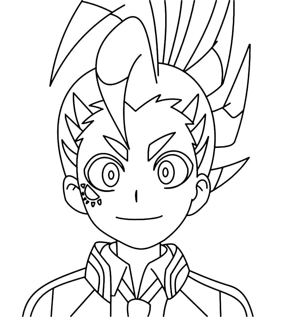 Hikaru Hizashi fra Beyblade fargelegging