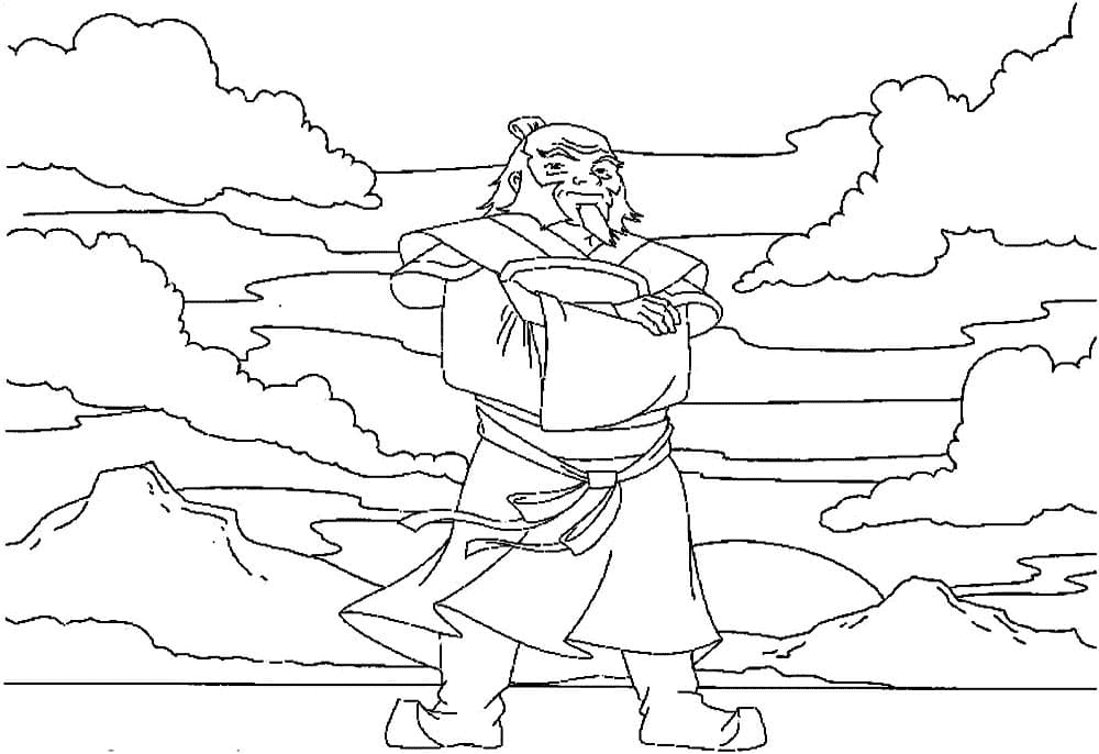 Iroh fra Avatar fargelegging