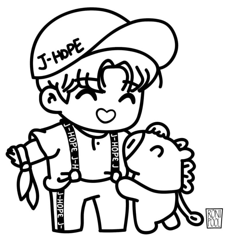 J-Hope og Mang fargelegging