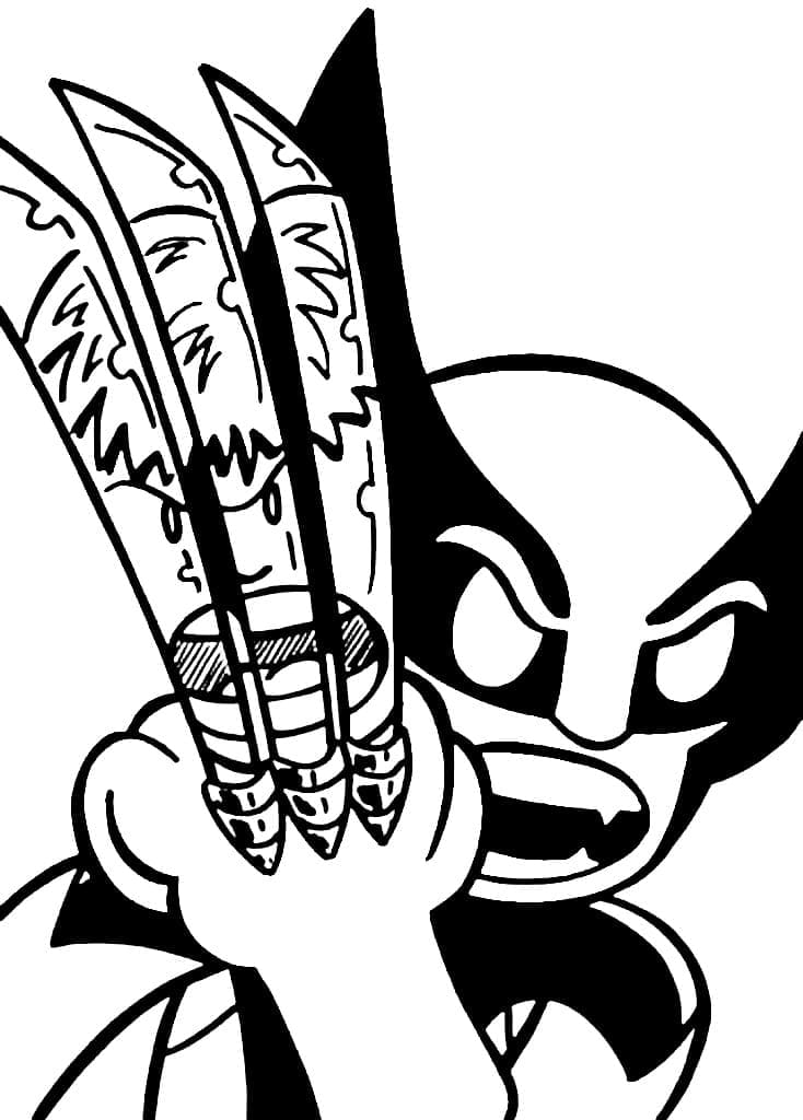Karikatur Wolverine fargelegging