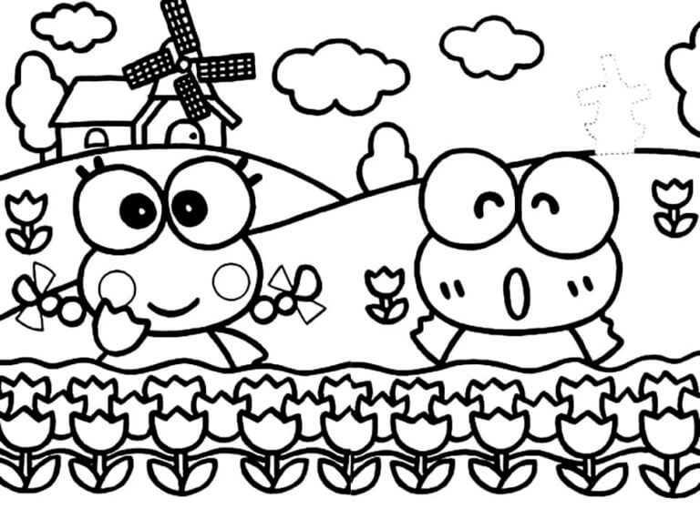 Keroppi gratis fargelegging