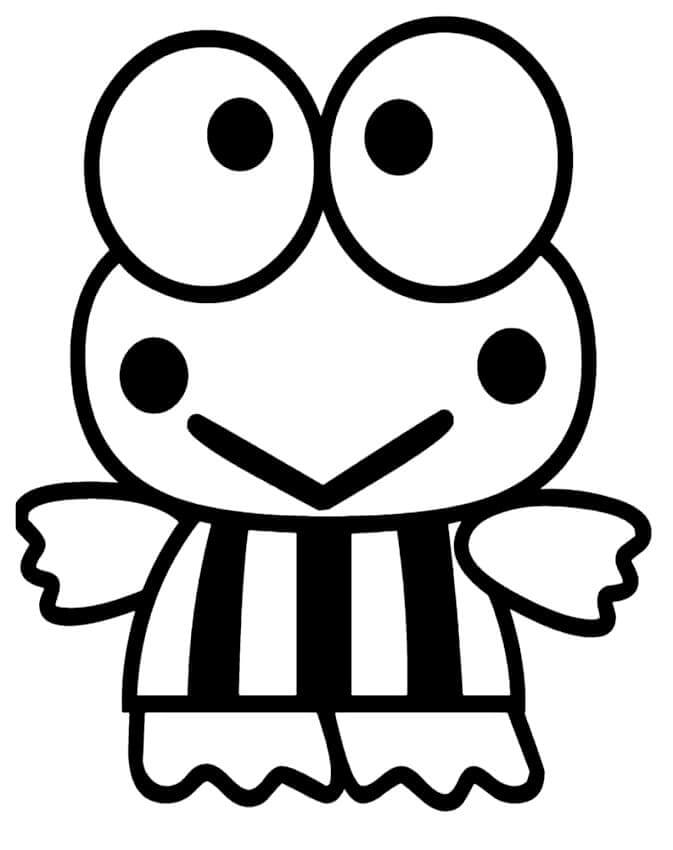 Keroppi gratis utskrift fargelegging