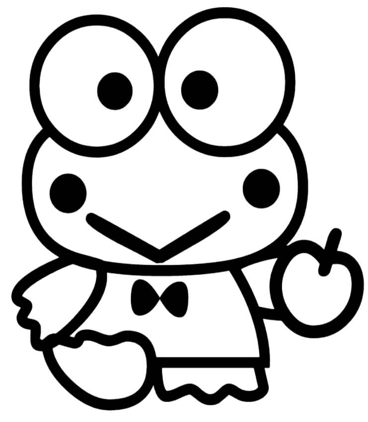 Keroppi holder eple fargelegging