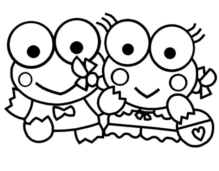 Keroppi søt fargelegging