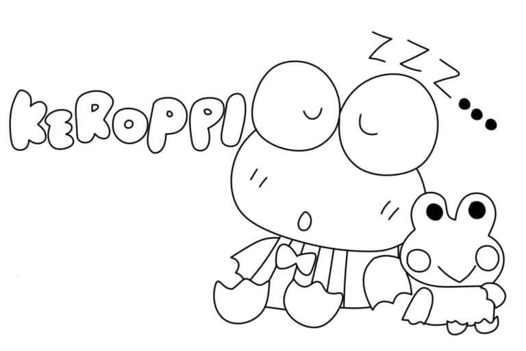 Keroppi sover fargelegging