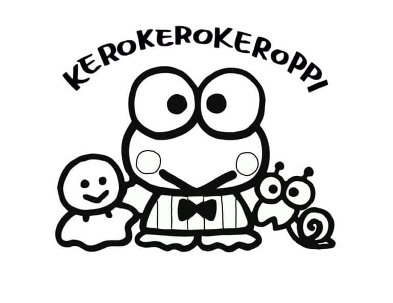 Keroppi-trykk fargelegging