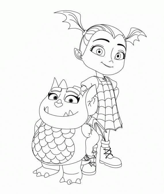 Kul Vampirina og gargoyle fargelegging