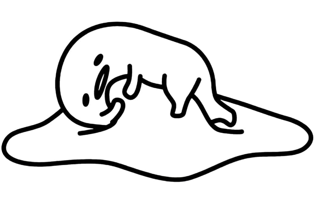 Lat Gudetama-bilde fargelegging