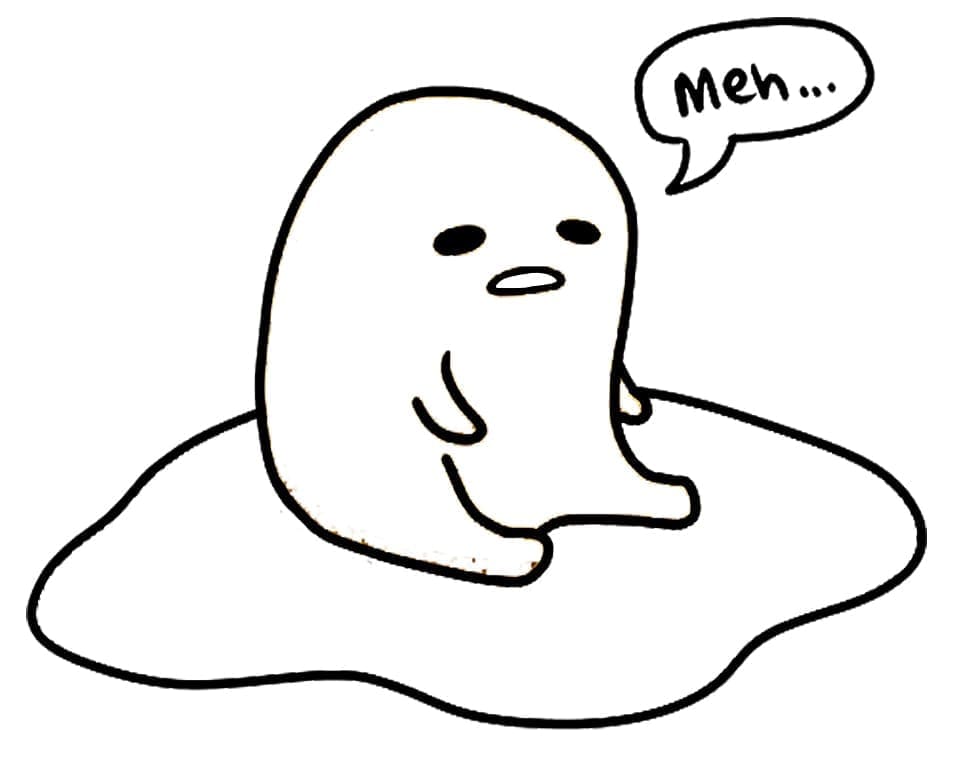 Lat Gudetama utskrivbar fargelegging