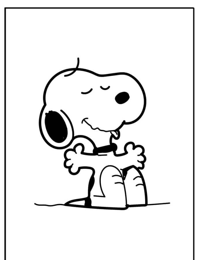 Lykkelig Snoopy fargelegging