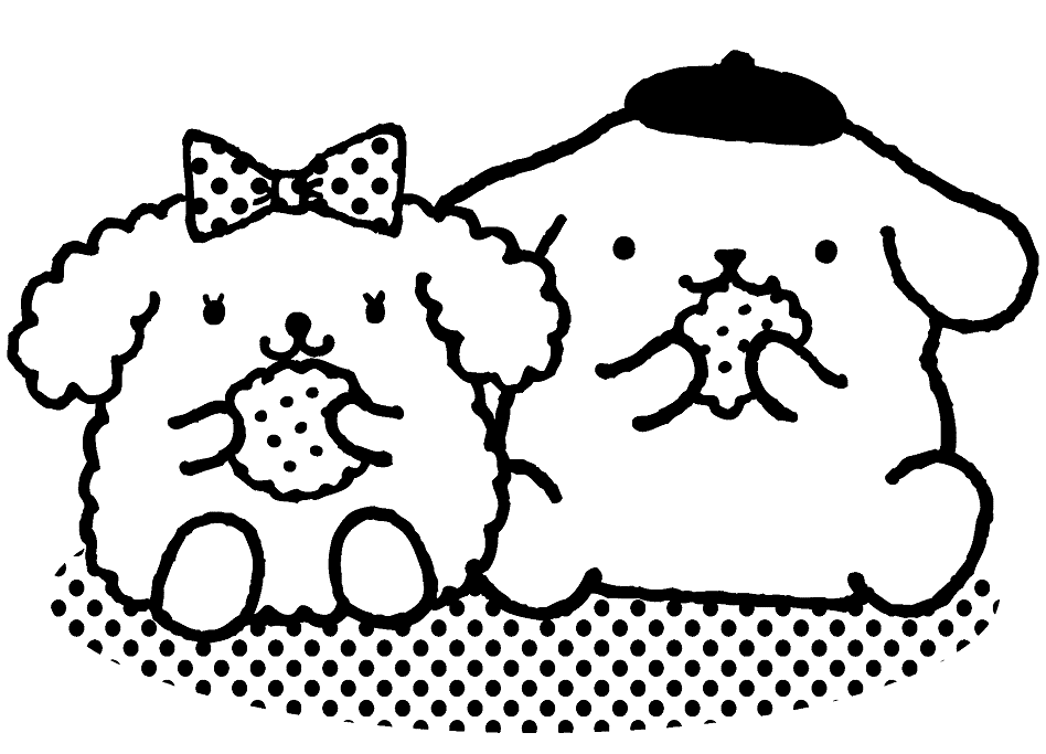 Makron og pompompurin fargelegging