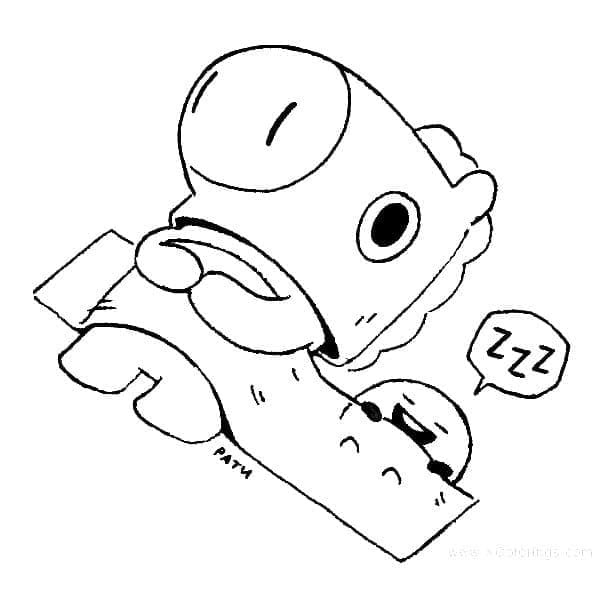 Mang og Shooky sover fargelegging
