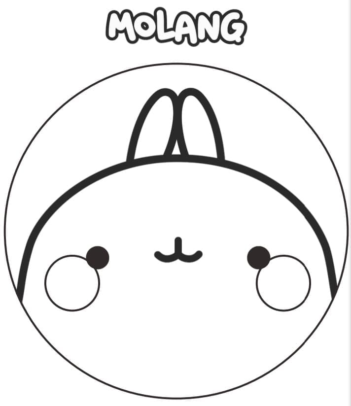 Molang-ansikt fargelegging