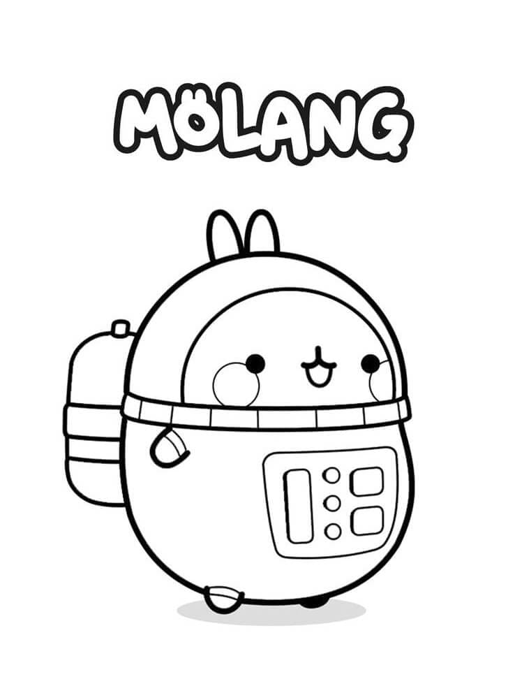 Molang-astronauten fargelegging
