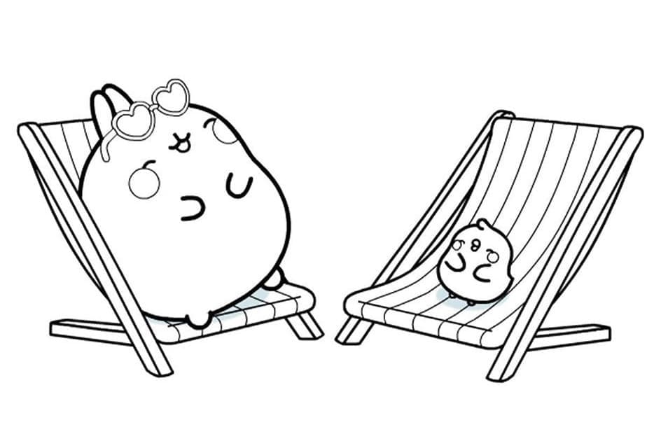 Molang avslappende fargelegging