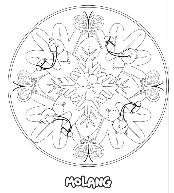 Molang Mandala fargelegging