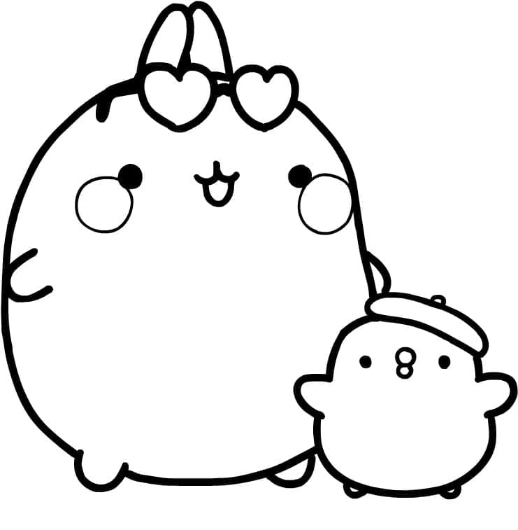 Molang med Piu Piu fargelegging