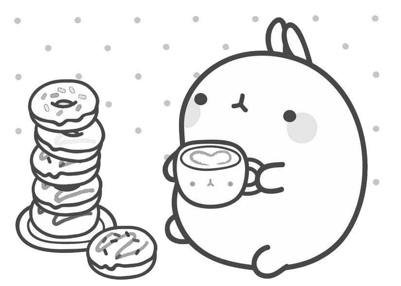 Molang med smultringer fargelegging