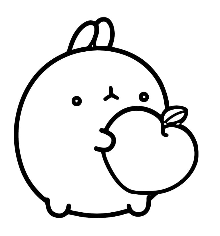 Molang og en fersken fargelegging