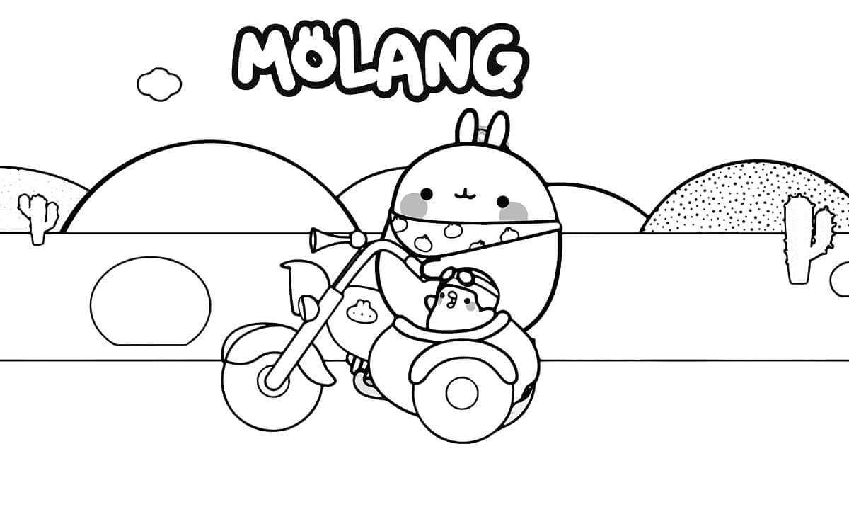 Molang utskrivbar fargelegging