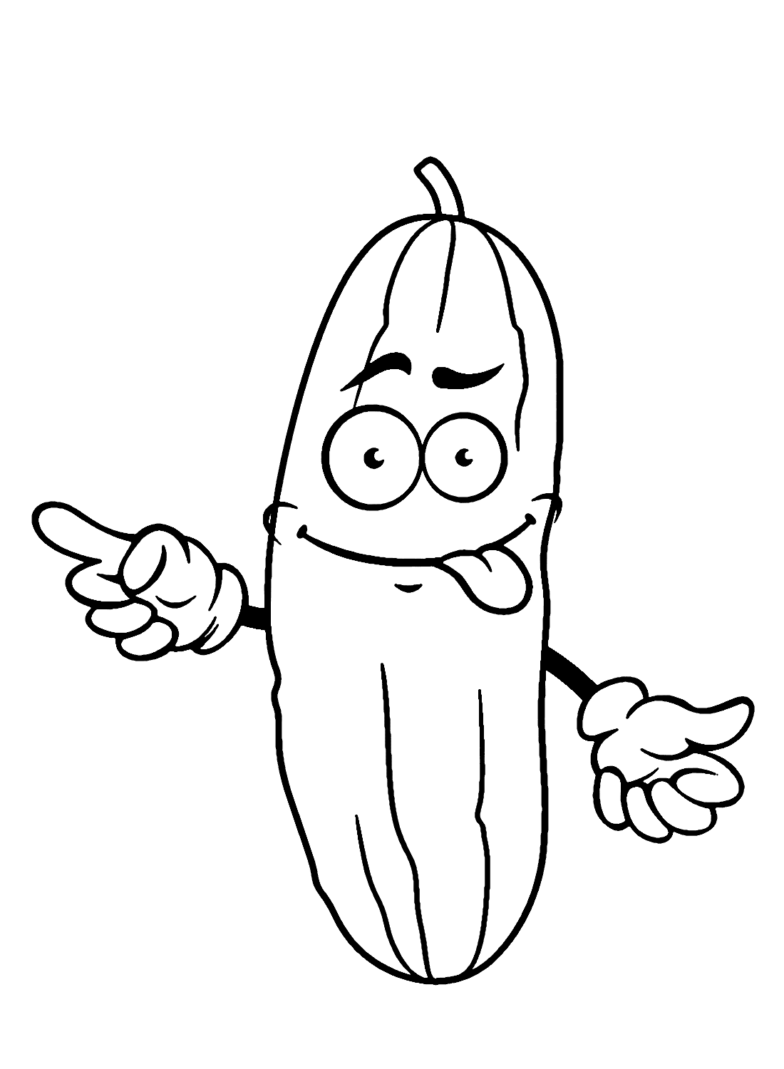 Morsom agurk for barn fargelegging