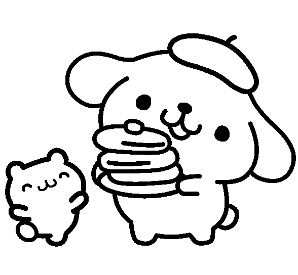 Muffins og pompompurin fargelegging