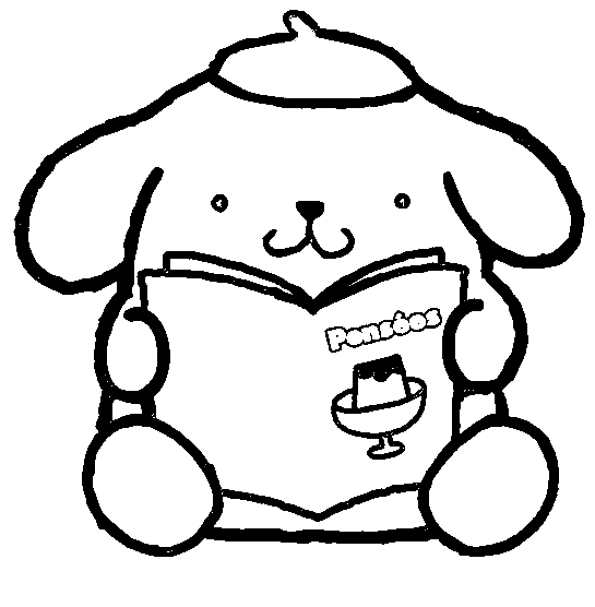 Pompompurin lesebok fargelegging