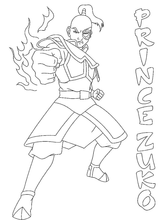Prins Zuko-avatar fargelegging