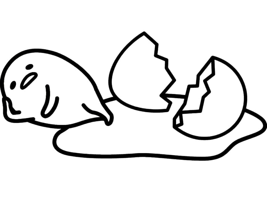 Sjarmerende Gudetama fargelegging