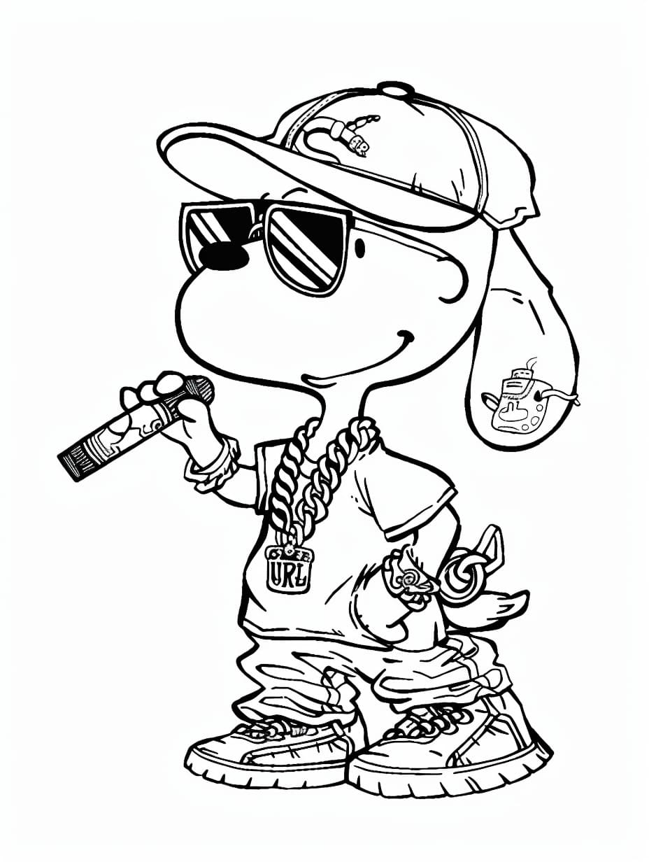 Snoopy-dekorasjoner fargelegging