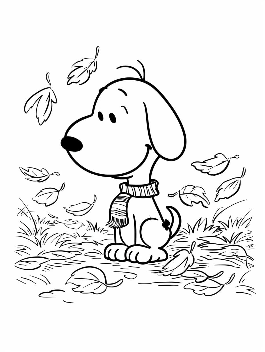 Snoopy-ornament fargelegging