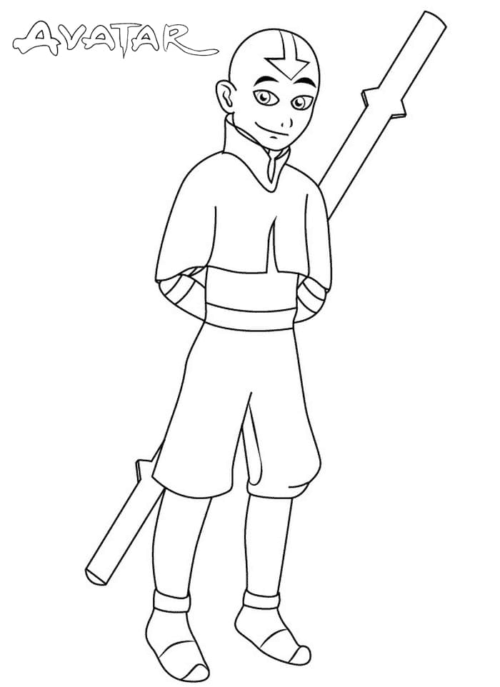 Søt Aang fargelegging