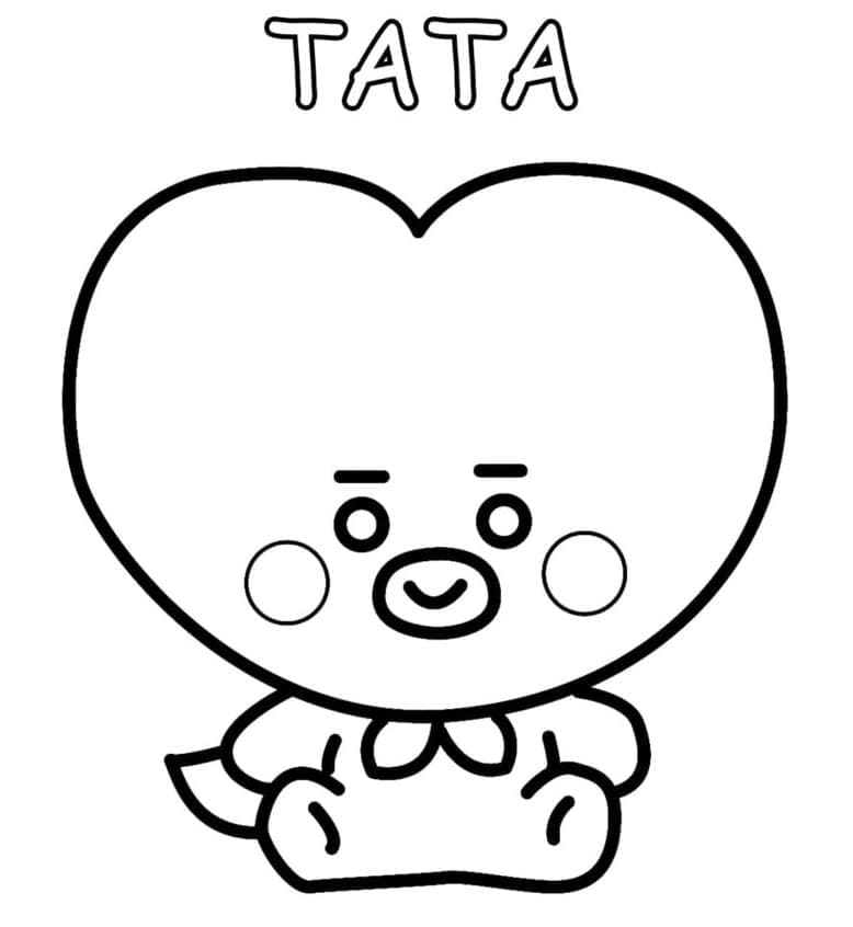 Søt BT21 Tata fargelegging