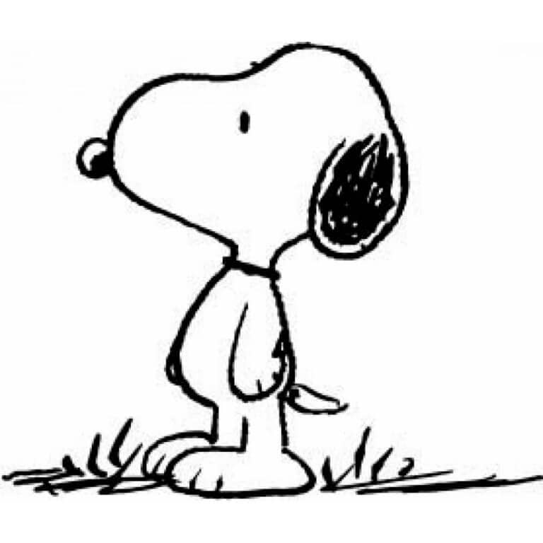 Søt hund Snoopy fargelegging