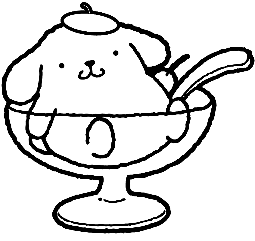 Søtt pompompurin fargelegging