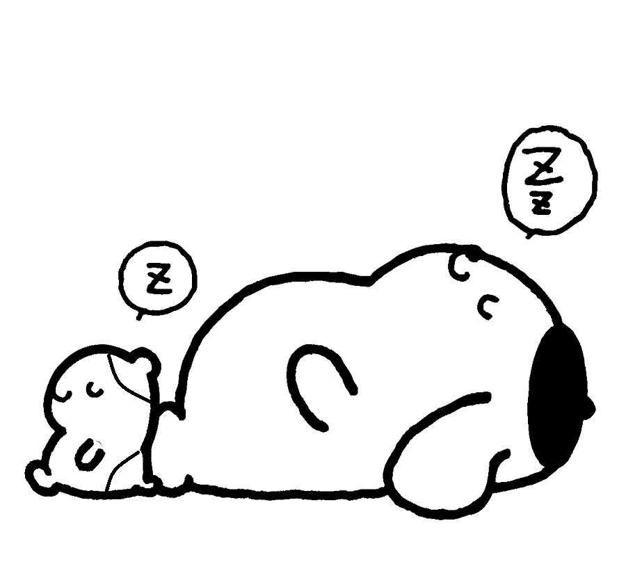 Sovende pompompurin fargelegging