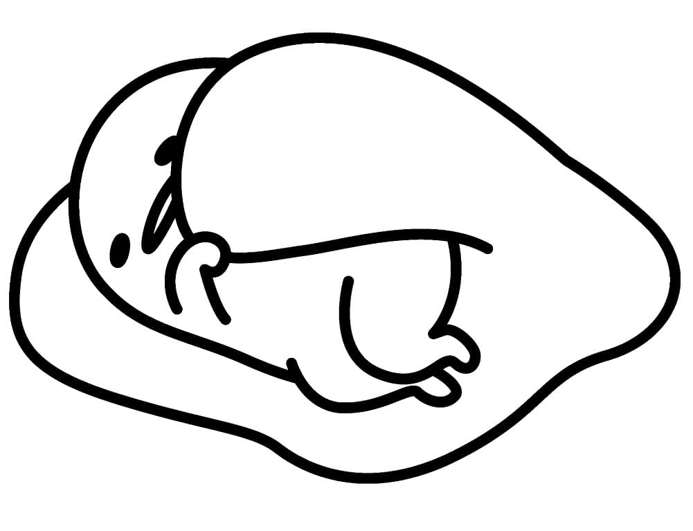 Søvnig Gudetama fargelegging