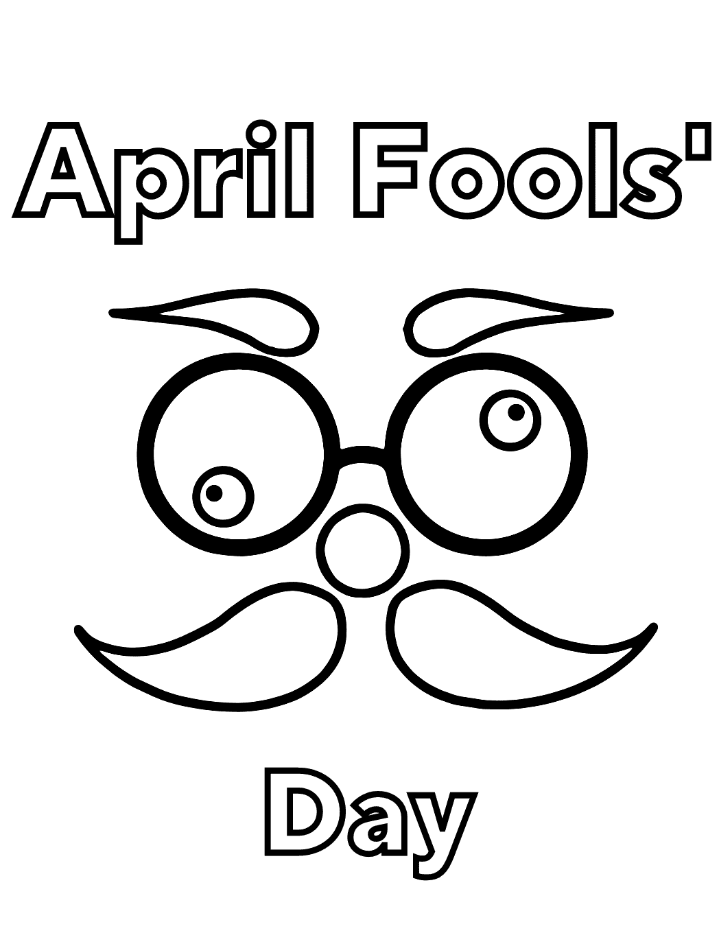 Utskrivbar aprilsnarrdag gratis fargelegging