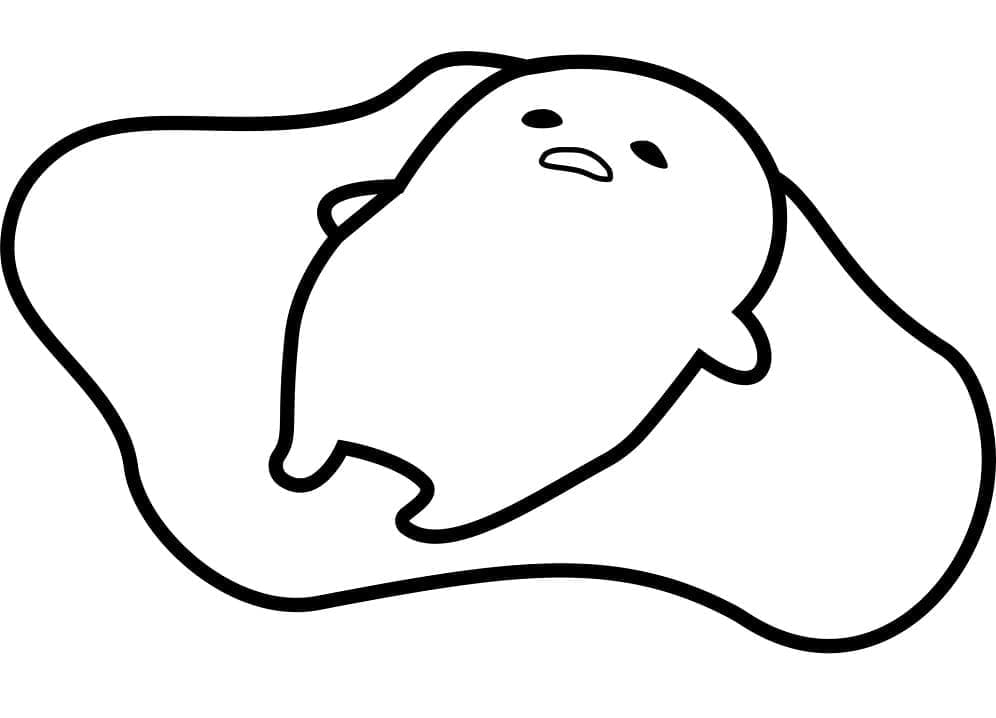 Utskrivbar lat Gudetama fargelegging