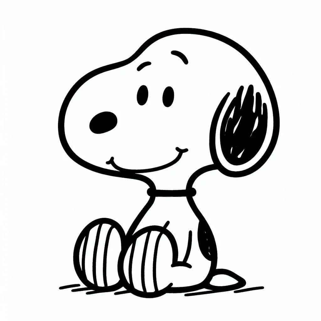 Utskrivbar oppdatering Snoopy fargelegging