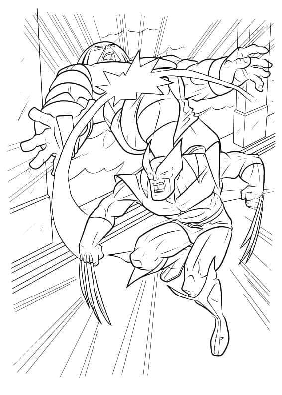 Wolverine vs Juggernaut fargelegging