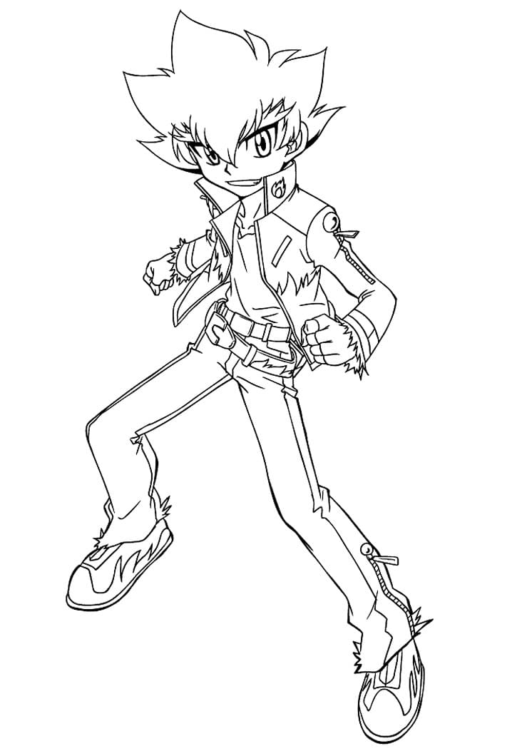 Zyro Kurogane fra Beyblade fargelegging