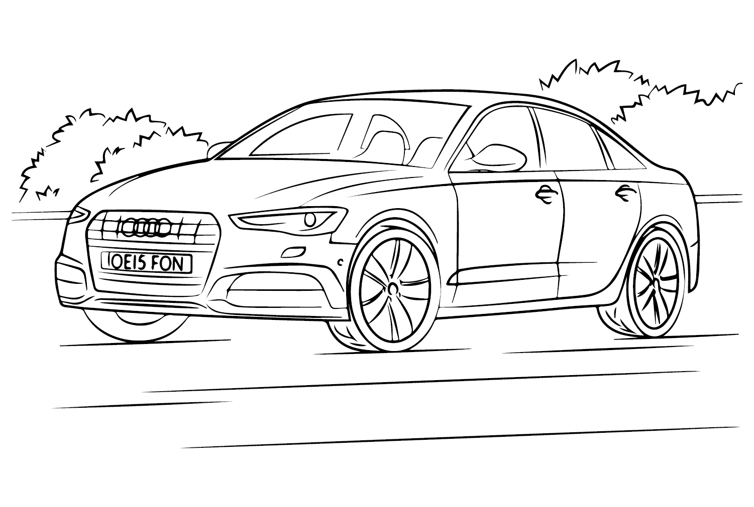 Audi A6 til utskrift fargelegging