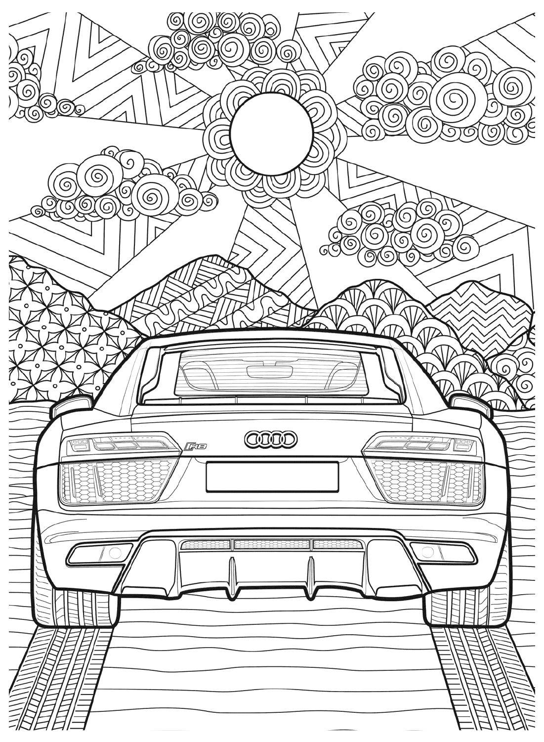 Audi på vei fargelegging