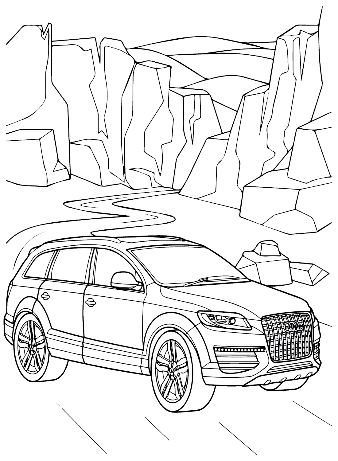 Audi Q7-bilder fargelegging