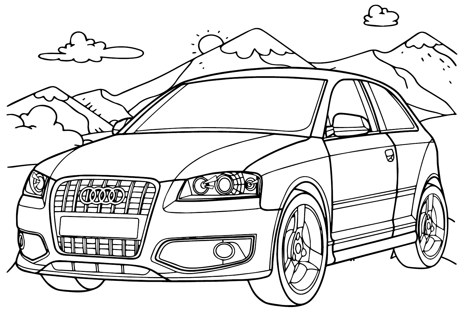 Audi S3-bilder fargelegging